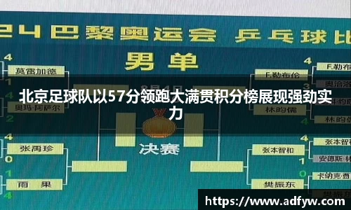 北京足球队以57分领跑大满贯积分榜展现强劲实力